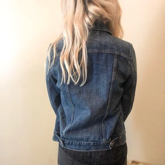 Levi's Women's Dark Blue Jean Jacket - Picture 2 of 3